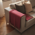 Pläd \'Samantha\' 130x170cm - Mörkröd