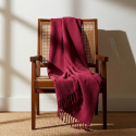 Pläd \'Samantha\' 130x170cm - Mörkröd