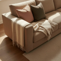 Pläd \'Beatriz Stripe\' 130x170cm - Beige/vit