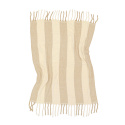 Pläd \'Beatriz Stripe\' 130x170cm - Beige/vit