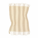 Pläd \'Beatriz Stripe\' 130x170cm - Beige/vit