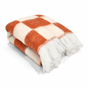 Pläd \'Audrey Check\' 130x170cm - Rosa/vit