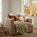Pläd \'Audrey Check\' 130x170cm - Beige/grön/lila