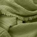 Muslinpläd \'Dorena\' 130x170cm - Grön