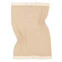 Bomullspläd \'Denisa Fishbone\' 130x170cm - Beige/vit