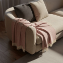 Bomullspläd \'Denisa Fishbone\' 130x170cm - Röd/vit
