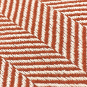 Bomullspläd \'Denisa Fishbone\' 130x170cm - Brun/vit