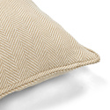 Kuddfodral \'Denisa Fishbone\' 45x45cm - Beige/vit