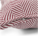 Kuddfodral \'Denisa Fishbone\' 45x45cm - Röd/vit