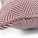 Kuddfodral \'Denisa Fishbone\' 45x45cm - Röd/vit