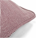 Kuddfodral \'Denisa Fishbone\' 45x45cm - Röd/vit