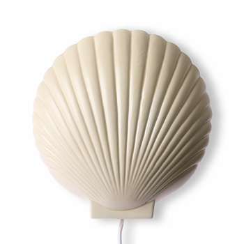 Vgglampa \'Ceramic Shell\' - Naturvit