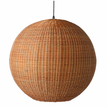 Taklampa \'Ball\' - Bambu/Orange