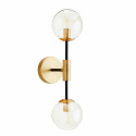 Vägglampa \'2 bulbs\' - Svart/Mässing