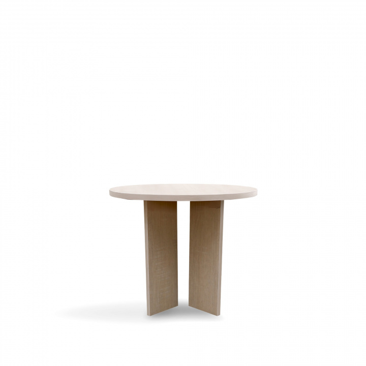 Soffbord 'Créme' Rund 55 cm - Vitpigmenterad