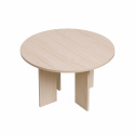 Soffbord \'Créme\' Rund 75cm - Vitpigmenterad