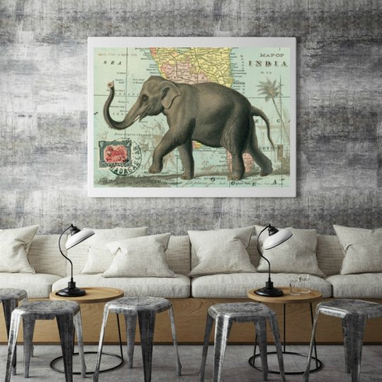 Poster - Vintage Elefant