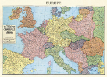 Poster - Vintage Karta Europa