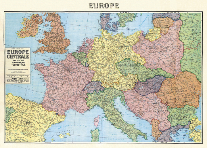 Poster - Vintage Karta Europa i gruppen hos Reforma (WRAP-MAPEUR)