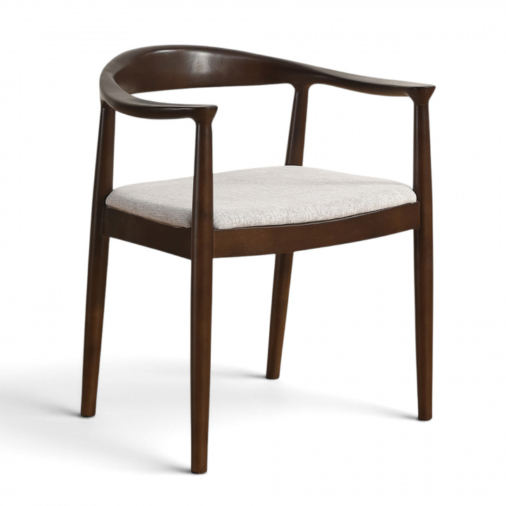 Stol \'Ask\' - Valnöt/Grå i gruppen Möbler / Sittmöbler / Stolar hos Reforma (WS-8656-Walnut)