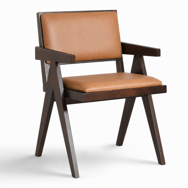 Karmstol \'Jean\' - Brun ek/Brun i gruppen Möbler / Sittmöbler / Stolar hos Reforma (WS-RT02-walnut)