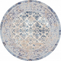 Rund Matta \'Denizli\' 200cm - Blå