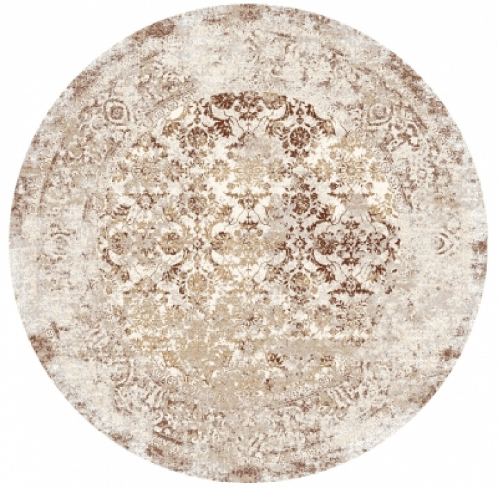 Rund Matta \'Denizli\' 200cm- Beige i gruppen Inredning / Mattor / Vävda Mattor hos Reforma (X10116557)