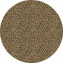 Rund Matta \'Leopard\' 200cm - Brun