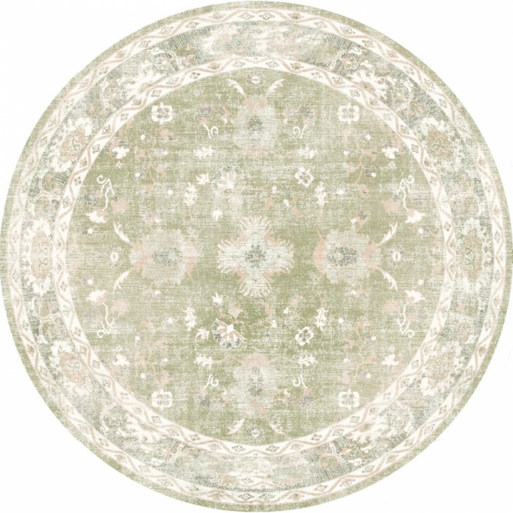 Rund matta \'Gombalia\' 160cm - Ljusgrön i gruppen Inredning / Mattor / Vävda Mattor hos Reforma (X10116622)