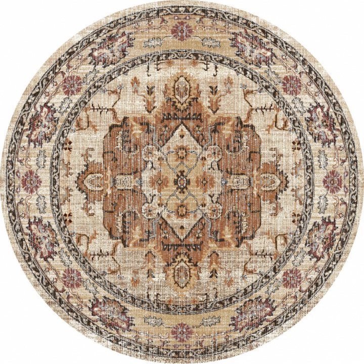 Rund matta \'Siliana\' 120cm - Beige i gruppen Inredning / Mattor / Vävda Mattor hos Reforma (X10116725)