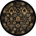 Rund matta \'Fernana\' 160cm - Svart/Guld