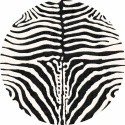 Rund matta \'Zebra\' 120cm - Svart/Vit