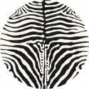 Rund Matta \'Zebra\' 240cm - Svart/Vit