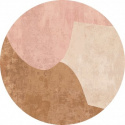 Rund Matta \'Lazio\' 290cm - Beige/Rosa