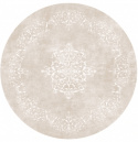 Rund Matta \'Santi\' 200cm - Beige/Vit