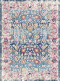 Wiltonmatta \'Bouhjar\' 200x280cm - Blå/Rosa/Multi