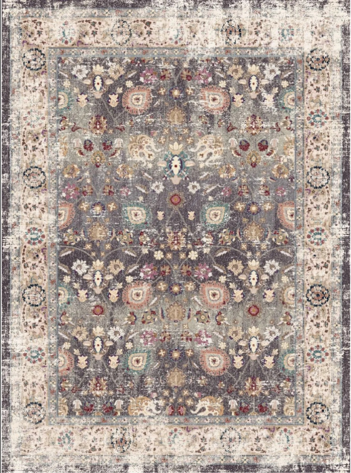 Wiltonmatta \'Bouhjar\' 130x190cm - Grå/Multi i gruppen Inredning / Mattor / Vävda Mattor hos Reforma (X10116928)