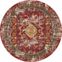 Rund Matta \'Idri\' 120cm - Röd/Multi