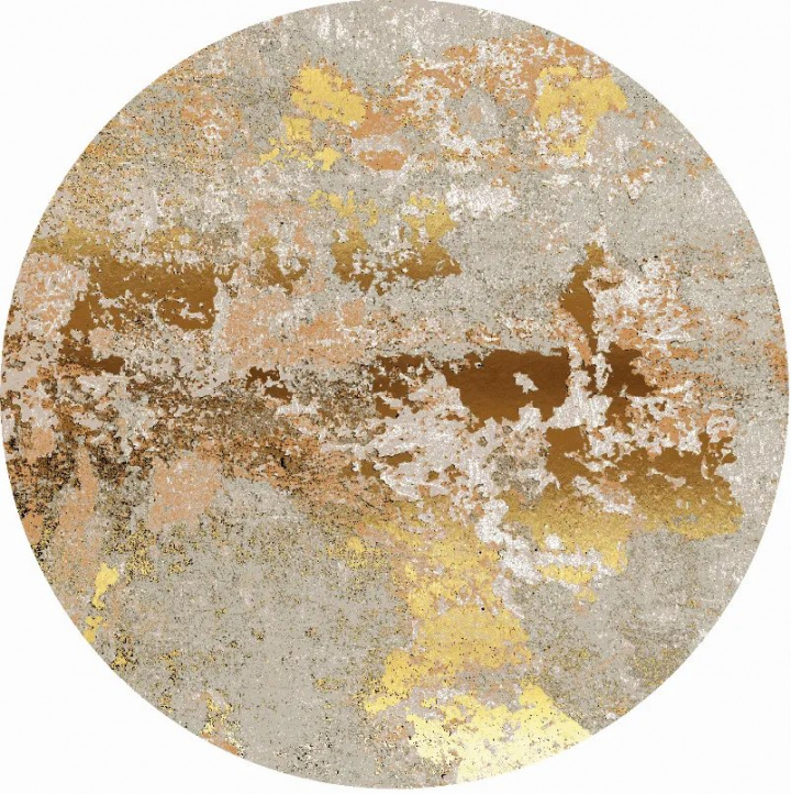 Rund matta \'Elena\' 340cm - Beige/Guld i gruppen Inredning / Mattor / Vävda Mattor hos Reforma (X10117193)