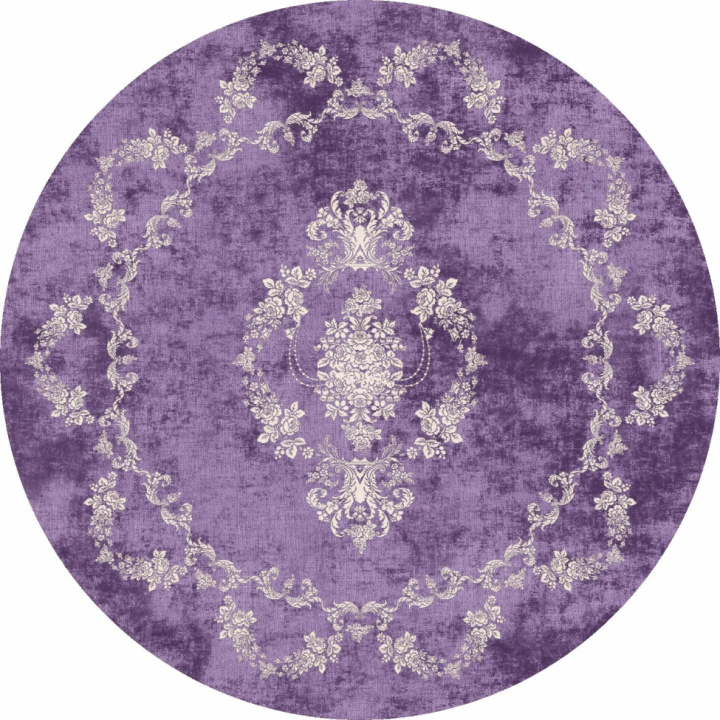 Rund matta \'Taknis\' 200cm - Lila i gruppen Inredning / Mattor / Vävda Mattor hos Reforma (X10117234)