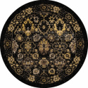 Rund Matta \'Fernana\' 240cm - Svart/Guld