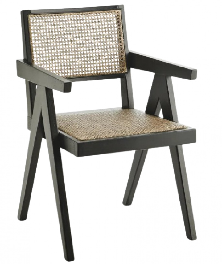 Stol \'Rattan\' - Svart i gruppen MBLER / Sittmbler / Stolar hos Reforma (XMS-CB2824A)