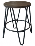 Pall \'Rustic\' 45cm - Trä/Stål