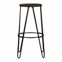 Pall \'Rustic\' 75cm - Trä/Stål