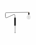Vägglampa \'Swing\' - Svart/Järn