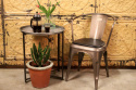 Vintage bord med bricka - Rund
