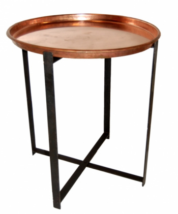 Vintage bord med bricka - Koppar
