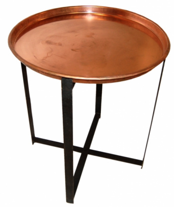 Vintage bord med bricka - Koppar