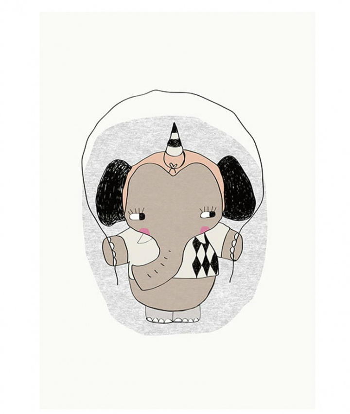 Canvas Poster - Elefant på kalas