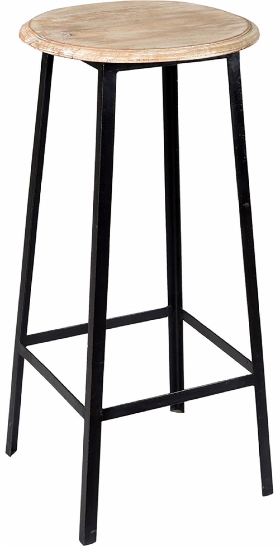 Barstol \'Wooden Seat\' - Svart